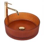 Rea Suri Brown pultra ültethető üveg mosdó 36 cm REA-U3613 (REA-U3613)