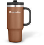 inSPORTline Termosz inSPORTline Natticino 470 ml, kettős zárórendszerrel ellátott csavaros kupak, duplafalú rozsdamentes acélszerkezet, keskeny alsó rész kávé (30108-2)