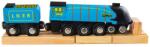Bigjigs Rail Дървено копие на локомотив Mallard + 3 релси (BJT440)