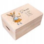 Creative Deco Emlékdoboz születés ajándék keresztelő metrikus uv nyomtatás 30x20x14cm (JANCDSD130CUSTOMFAIRYRABBITBMEMFBM)