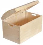 Creative Deco Nagy fa láda doboz ajándék tárolására, játékokra, 56, 5x33x36, 5 cm (X000W35KKN)