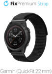FixPremium - Curea din nailon pentru Garmin (QuickFit 22mm), negru