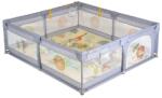 Moni GAMEZONE összecsukható járóka szőnyeggel, 60 labdával 150x200 szürke
