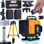 Rosfix Keresztlézer Vízmérték 360 16L Állvány Rúd 120CM 2AKU Platform Távirányító (ZESTAW-F507-3672E)