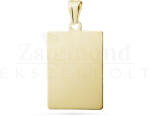  14K sárga arany gravírozható téglalap medál - 30 x 15 mm (AU13155) AU13155