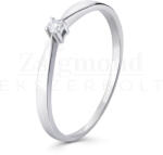  14 karátos fehérarany eljegyzési gyűrű gyémánttal (AU12638) AU12638