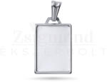  14 karátos fehérarany gravírozható téglalap medál (AU11599) AU11599