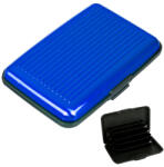 Verk Group Portofel pentru documente din aluminiu cu protecție RFID, culoare albastră (15014_N)