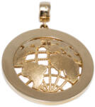 Ékszershop Áttört földgömb mattított arany medál (1335701)