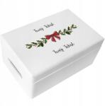 Creative Deco Karácsonyi üdvözlődoboz karácsonyi ajándék uv nyomtatás 30x20x14 cm (JANCDSD130CUSTOMXMASBOWTPTFBM-W)