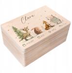 Creative Deco Emlékdoboz baba ajándék születés keresztelő születésnap 30x20 (JANCDSD130BCUSTOMBABYMEMANIMALSFBM)