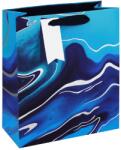 Eurowrap ajándéktasak (21, 5x25x10 cm) kék, márványmintás (6) (36596-3C)