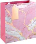 Eurowrap ajándéktasak (21, 5x25x10 cm) rózsaszín, márványmintás (6) (36971-3C)