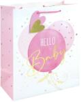 Eurowrap ajándéktasak (26, 5x33x14 cm) Baby, rózsaszín (6) (36878-2C)