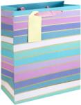 Eurowrap ajándéktasak (26, 5x33x14 cm) kék-lila csíkos (6) (37028-2C)