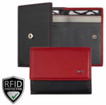 Riccardo Ferducci 021520 080 Riccardo Ferducci női bőr pénztárca fekete-piros - embexy