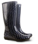 Demar HAWAI LADY PRINT 0076V / Női pöttyös gumicsizma - fekete 41 (0076V/41)