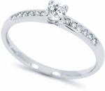 White & Black Briliáns gyémánt eljegyzési gyűrű - 0, 28 karát (AU14252)