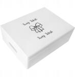 Creative Deco Karácsonyi üdvözlődoboz karácsonyi ajándék uv nyomtatás 40x30x14 cm (JANCDSD140CUSTOMXMASBOWMINTPTFBM-W)