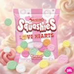 Swizzels Squashies Love Hearts - Vegyes gyümölcsízű puha gumicukor 120 g