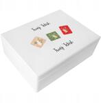 Creative Deco Karácsonyi doboz személyre szabott karácsonyi üdvözlő ajándék 40x30 (JANCDSD140BCUSTOMXMASGIFTSTPTFBM-W)