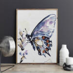 Pictorul Fericit Watercolor butterfly - Pictură pe numere Panza pictura