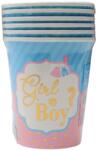  Papírpohár 240 ml Boy or Girl 6db/csomag (SZID-02243)