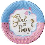  Papírtányér Boy or Girl 23 cm 6db/cs (SZID-02246)