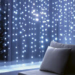 Somogyi Elektronic KIN294DWH DOT LED-es fényfüggöny, 294db hidegfehér DOT LED, 2m hosszú, állófényű, adapteres tápellátás, kül- és beltéri kivitel (KIN294DWH) - decorit