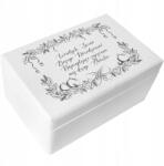 Creative Deco Személyre szabott karácsonyi üdvözlő ajándékdoboz 30x20x14cm (JANCDSD130BCUSTOMXMASFRMINFBM-W)