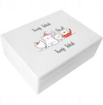 Creative Deco Karácsonyi üdvözlődoboz karácsonyi ajándék uv nyomtatás 40x30x14 cm (JANCDSD140BCUSTOMXMASTEDDYSTPTFBM-W)