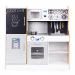 ECOTOYS Bucatarie din lemn pentru copii cu accesorii, 90.3 x 31 x 90 cm, Ecotoys TL053001 (EDITL053001) Bucatarie copii