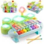 Ricokids Jucarie educativa cu xilofon, pian, tobe si lumini Ricokids RK-751 (EDI775100) - caruciorcopii Instrument muzical de jucarie