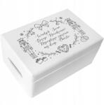 Creative Deco Karácsonyi ajándékdoboz saját karácsonyi üdvözlő szöveggel 30x20 (JANCDSD130CUSTOMXMASNUTCRFRMINFBM-W)