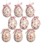 Clayre & Eef Set 9 oua decorative Paste decor floral Ø 5x8 cm (66448)