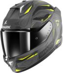  Cască Moto Integrală SHARK SKWAL i3 LINIK cu Lumini de Frână · Negru Mat / Gri / Galben