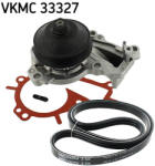 SKF VKMC 33327 Pompa apa + Set curea transmisie cu caneluri