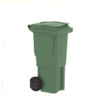  Szemetes Kuka 60 L Fekete Gurulós