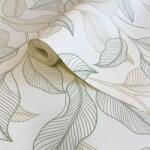 FüggönyFutár Webáruház Fehér-zöld színű levélmintás Grandeco vlies-hab tapéta 2026 A74902 (A74902)