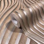 FüggönyFutár Webáruház Bronz fényes hatású mosható vlies tapéta, Marburg, City Glow, 34262