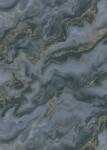 FüggönyFutár Webáruház Kék-arany színű márványmintás Vlies-vinyl tapéta, Erismann Elle Decoration 4, 10447-08