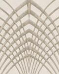 FüggönyFutár Webáruház Vlies tapéta, Marburg Modernista/Urban Spaces 32255 Art Deco hegyes ívek bézs szürkésbézs arany fénylő mintafelületű tapéta
