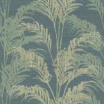 FüggönyFutár Webáruház Kék-zöld színű levélmintás Vlies-vinyl tapéta, Maison Luxe 17731