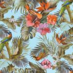 FüggönyFutár Webáruház Kék színű növényi mintás vlies-vinyl tapéta, Eldorado 15511