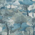 FüggönyFutár Webáruház Kék és szürke alapon fás Vlies tapéta, Gentle 10433-07