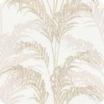 FüggönyFutár Webáruház Bézs-arany színű levélmintás Vlies-vinyl tapéta, Maison Luxe 17735