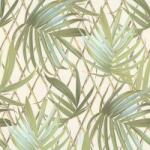 FüggönyFutár Webáruház Zöld színű levélmintás vlies-vinyl tapéta, Eldorado 15509