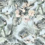 FüggönyFutár Webáruház Kék színű növényi mintás vlies-vinyl tapéta, Eldorado 15505