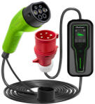 Qoltec Elektromos autó töltő Állítható töltőárammal 2in1 Type2 11kW CEE 5 PIN LCD 3 fázis Hordozható 5m (52467)