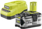 RYOBI RC18120A-150 18V ONE+ kompakt gyorstöltő és 1 db Lithium+ Li-ion akkumulátor, 18 V, 5.0 Ah (5133006918)